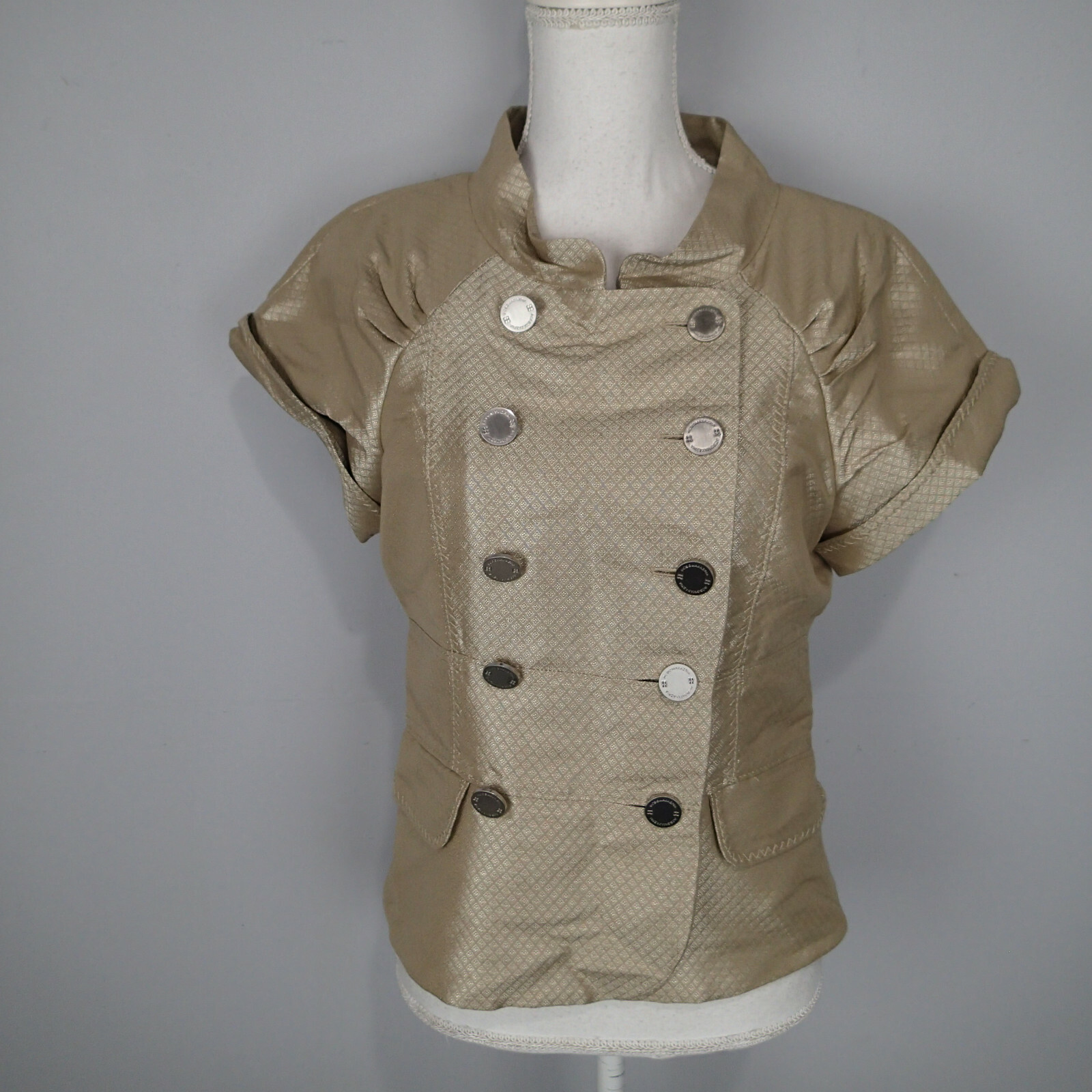BCBG MAX AZRIA SZ s.BLAZER,TOP short sleeve metallic | eBay
