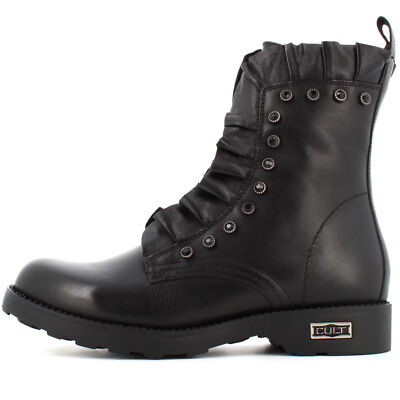 Pre-owned Cult A24us Women's Combat Boots Clw320200 Zappelin 3202 Mid W