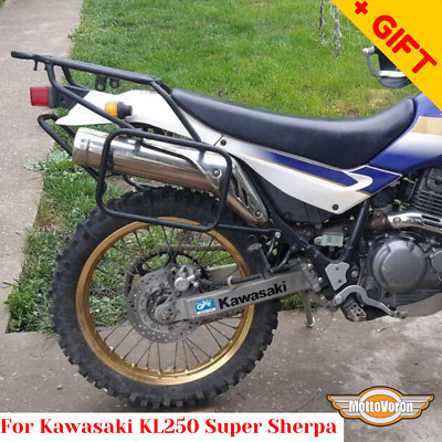 For Kawasaki KL250 Super Sherpa rack luggage system KL250 side carrier, Bonus
