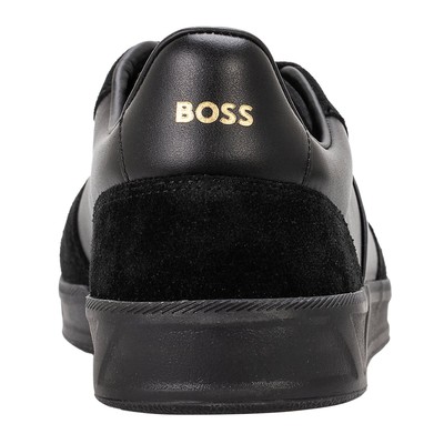 HUGO BOSS BOSS HERREN SNEAKER LOW - BRANDON TENN SDVLT, HALBSCHUH, ECHTLEDER, LOGO SCHW...