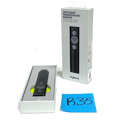 Logitech Spotlight Presentation Remote Control Dual Wireless or Bluetooth -Black