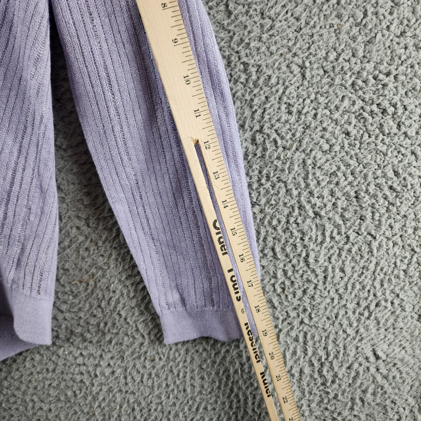 Theory Cropped Cardigan Women's P Soft Iris V-Neck Linen Blend Button Front L/S - Picture 10 of 14