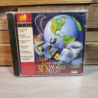 Comptons 3D World Atlas Deluxe PC 1998 The Learning Company New Sealed
