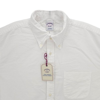NWT BROOKS BROTHERS White Friday Oxford Shirt 100% Cotton Size LARGE