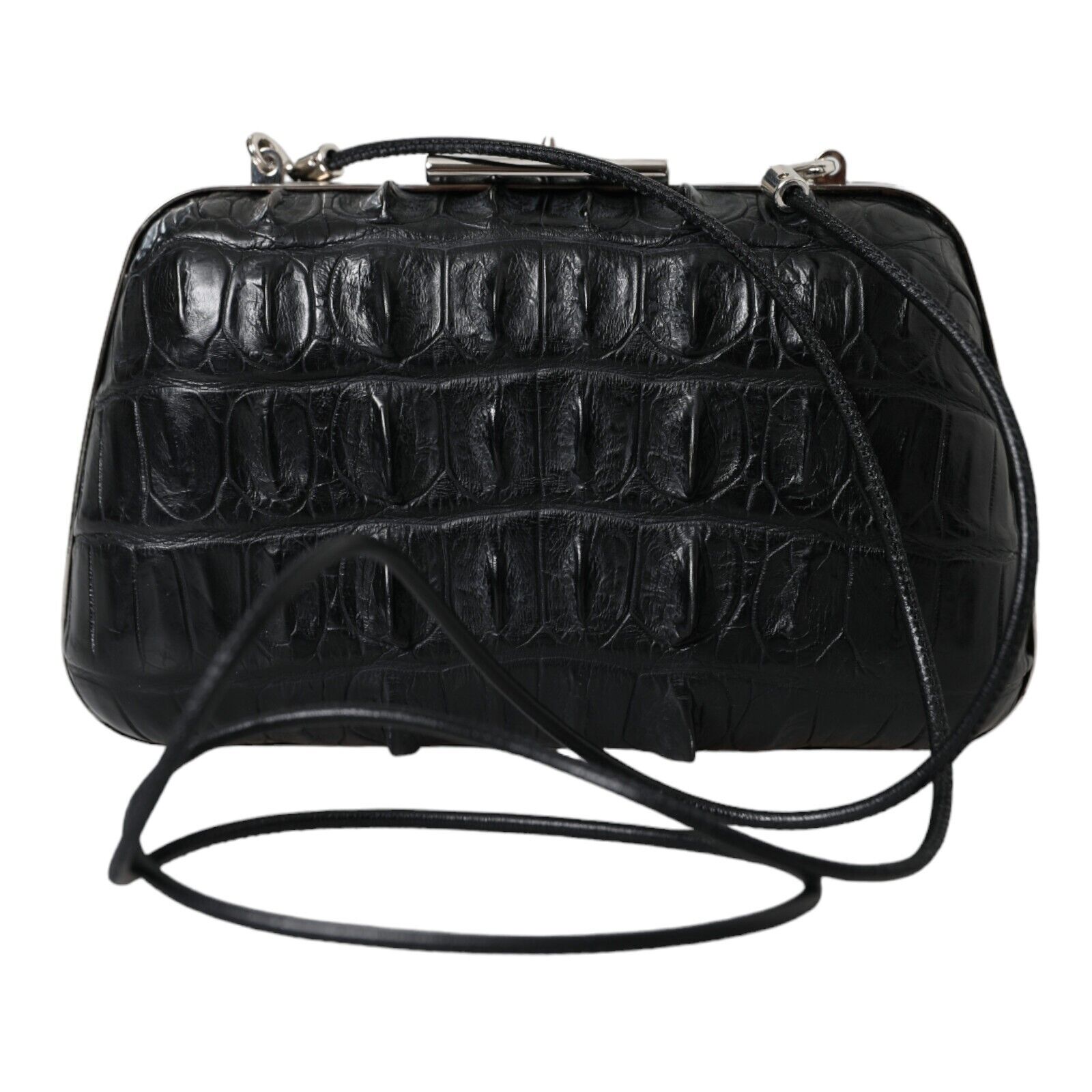 BALENCIAGA Bag Black Exotic Skin Leather Shoulder Crossbody BALENCIAGA Bag Black Exotic Skin Leather Shoulder Crossbody