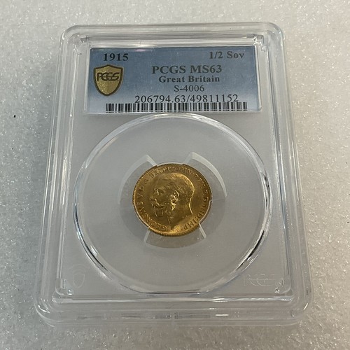 1915年 イギリス 1/2クラウン 銀貨 PCGS鑑定済み XF40 1915年 イギリス 1/2クラウン 銀貨 PCGS鑑定済み XF40 イギリス