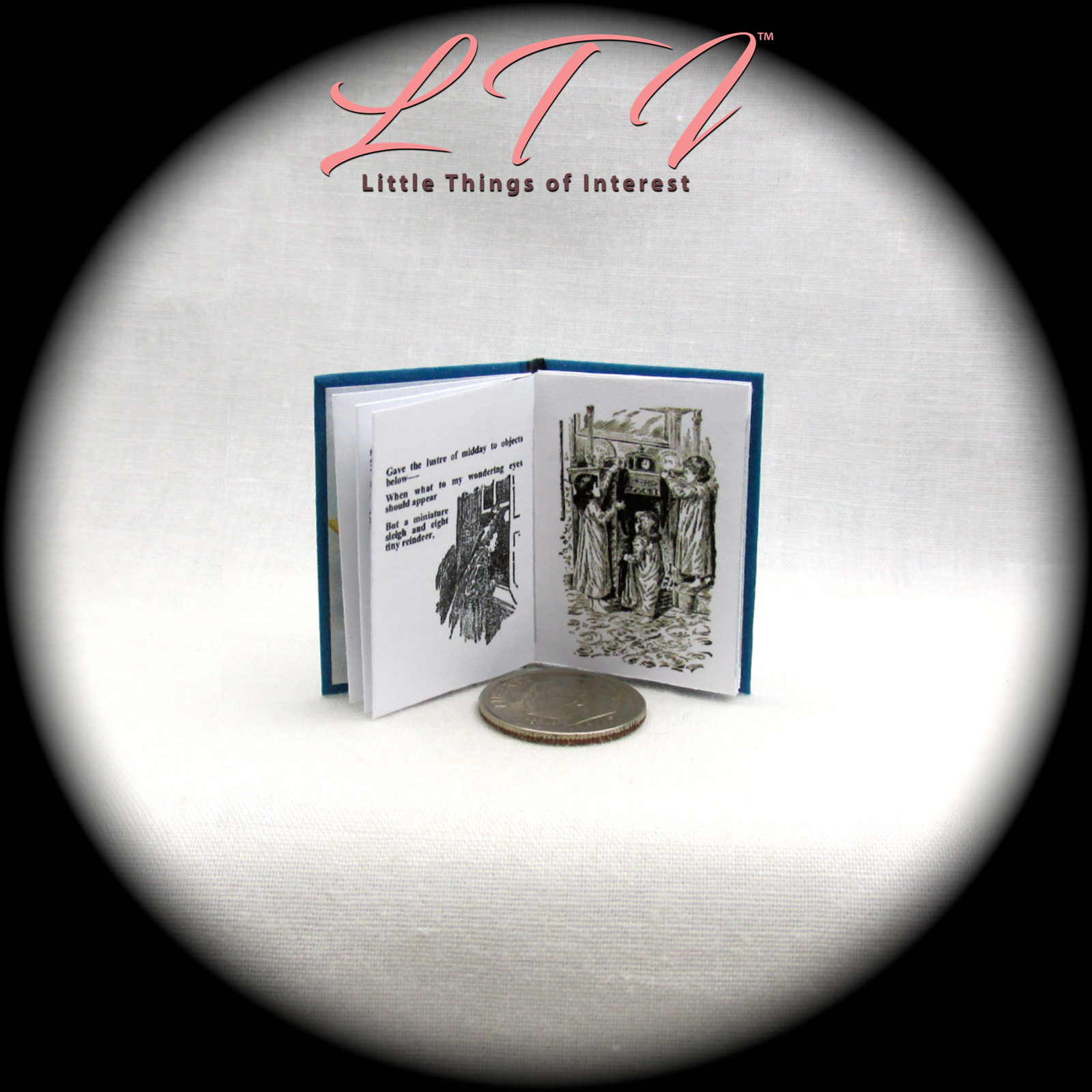 1:6 Scale The NIGHT BEFORE CHRISTMAS Readable Illustrated Miniature Book