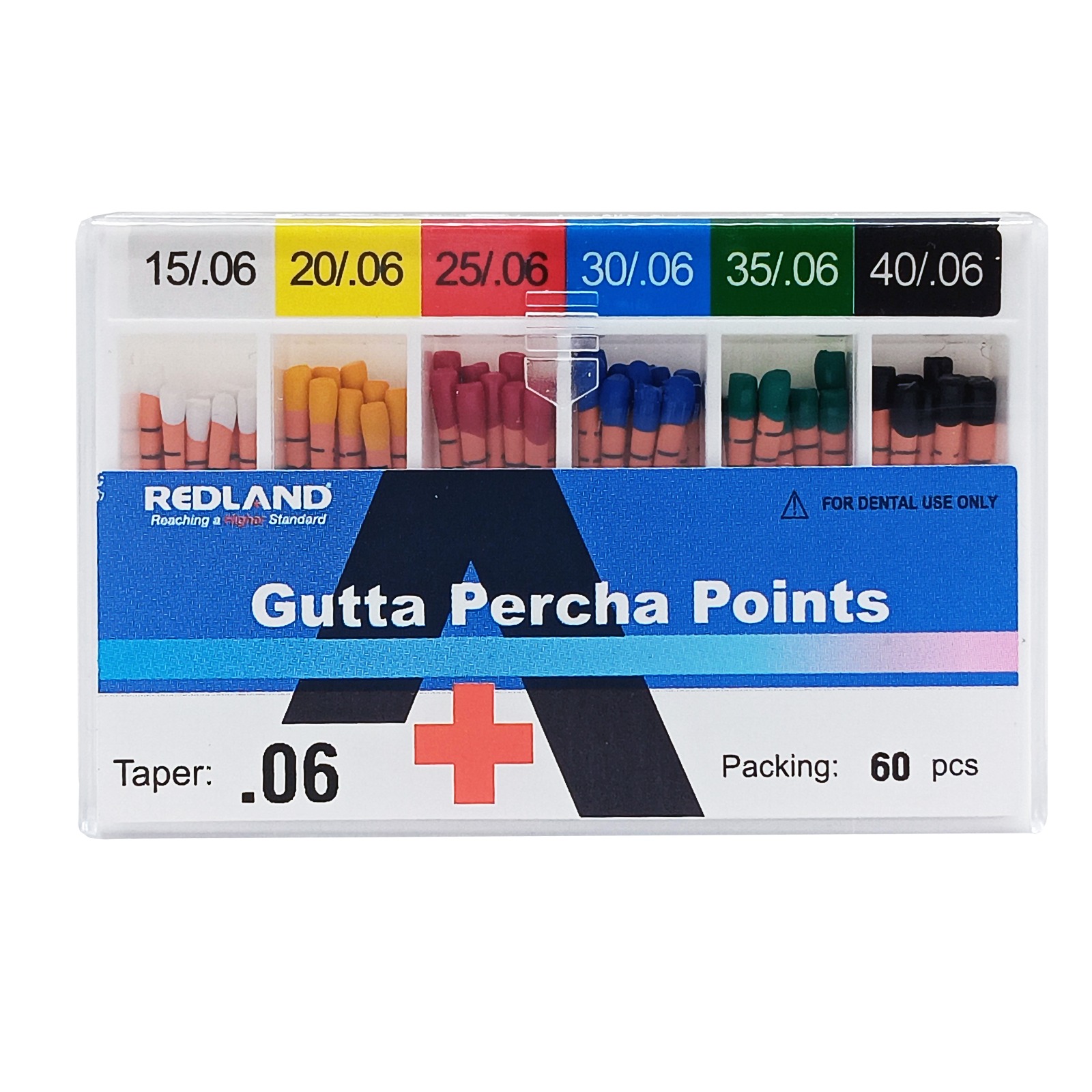 REDLAND MM Marked Endodontic Gutta Percha Point .02/.04/.06 Taper All Size 15-40