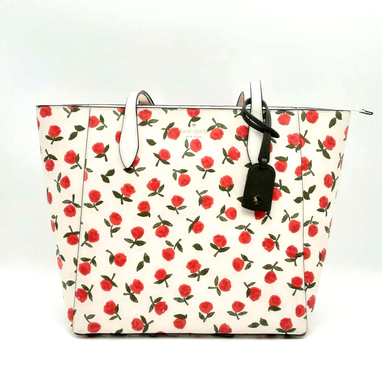 トートバッグ Kate Spade Dana Tote KE474 NWT Kate Spade Large Dana Ivory Rose Toss Tote Purse Style