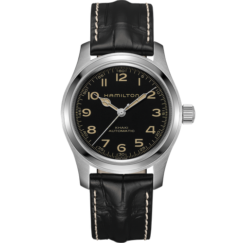 Pre-owned Hamilton - H70605731 - Khaki And Field Murph Auto Office Automatic 1 21/32in