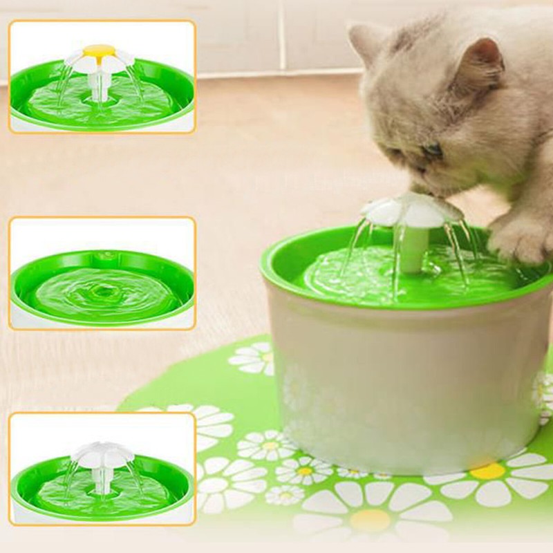 1.6L Trinkbrunnen Haustier Automatisch Wasserspender für Katzen Hunde mit Filter