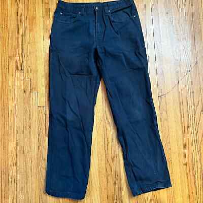 Duluth Trading Pants Mens 34x32 Fire Hose Relaxed Navy Jeans