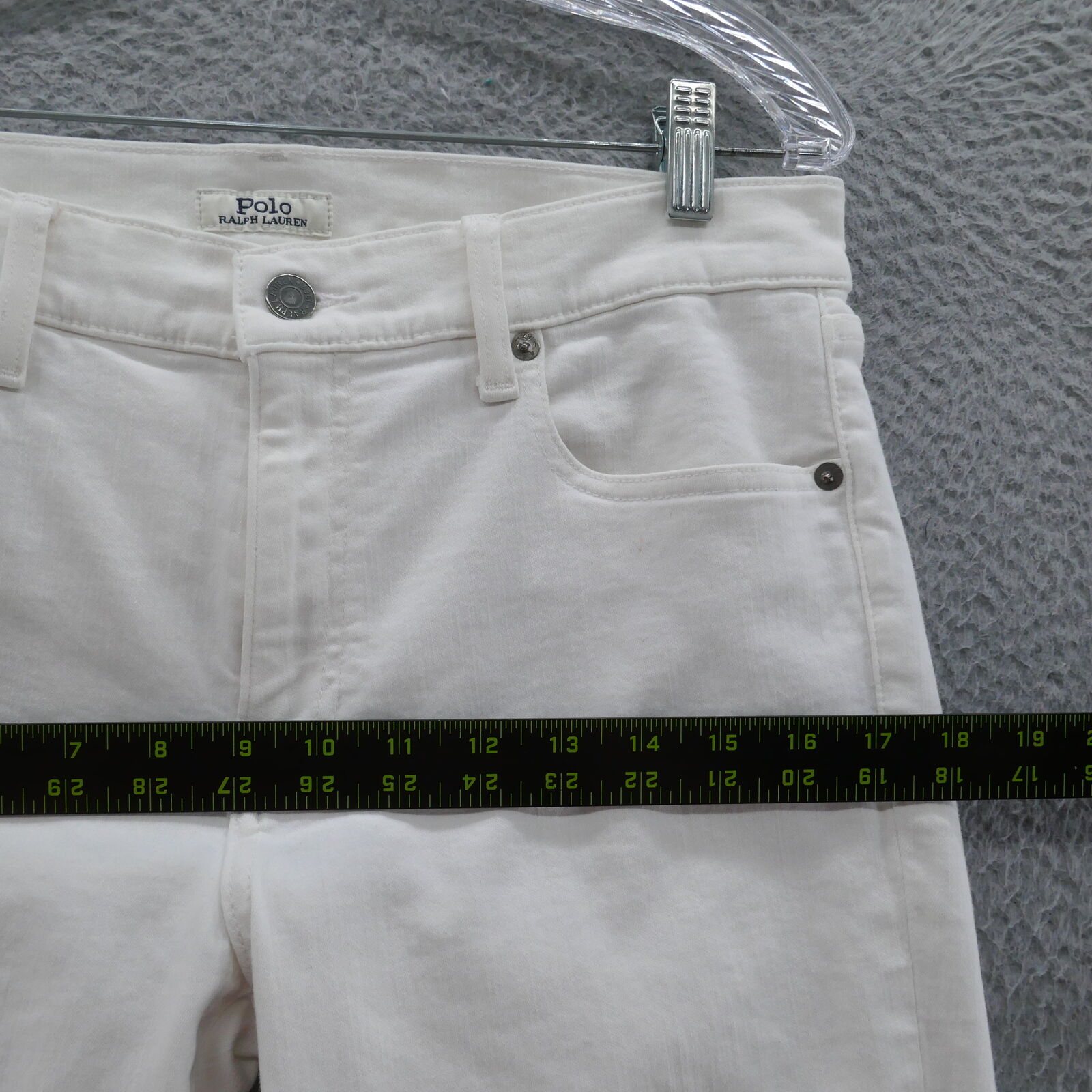Polo Ralph Lauren Womens The Tompkins Skinny Jeans 30 White Denim Stretch * - Picture 9 of 12