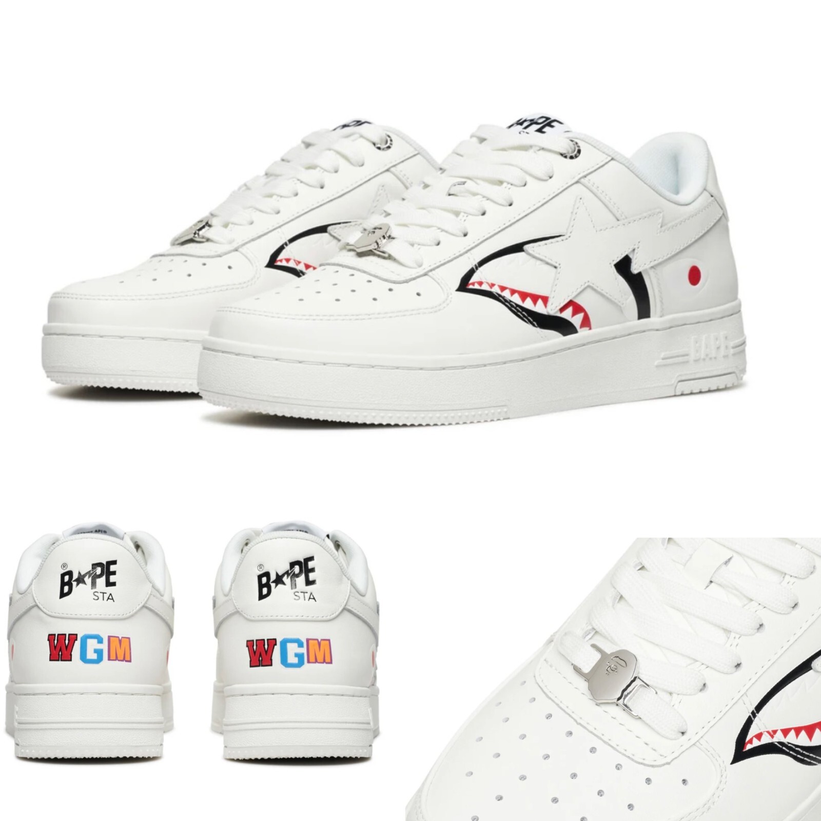 BAPE STA SHARK WHITE A BATHING APE | eBay