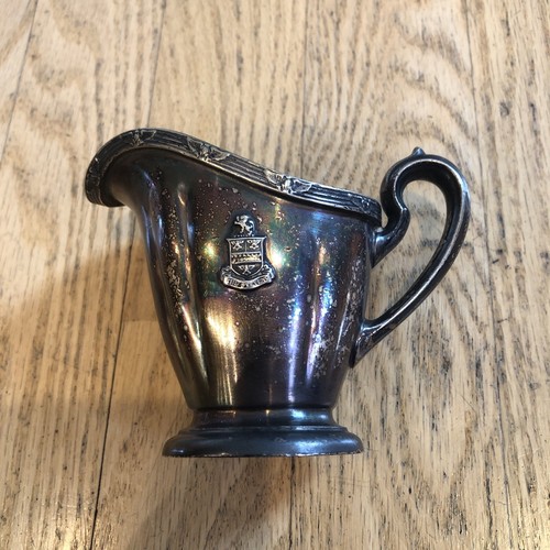 Vintage R. WALLACE Silver Soldered Creamer STEVENS HOTEL