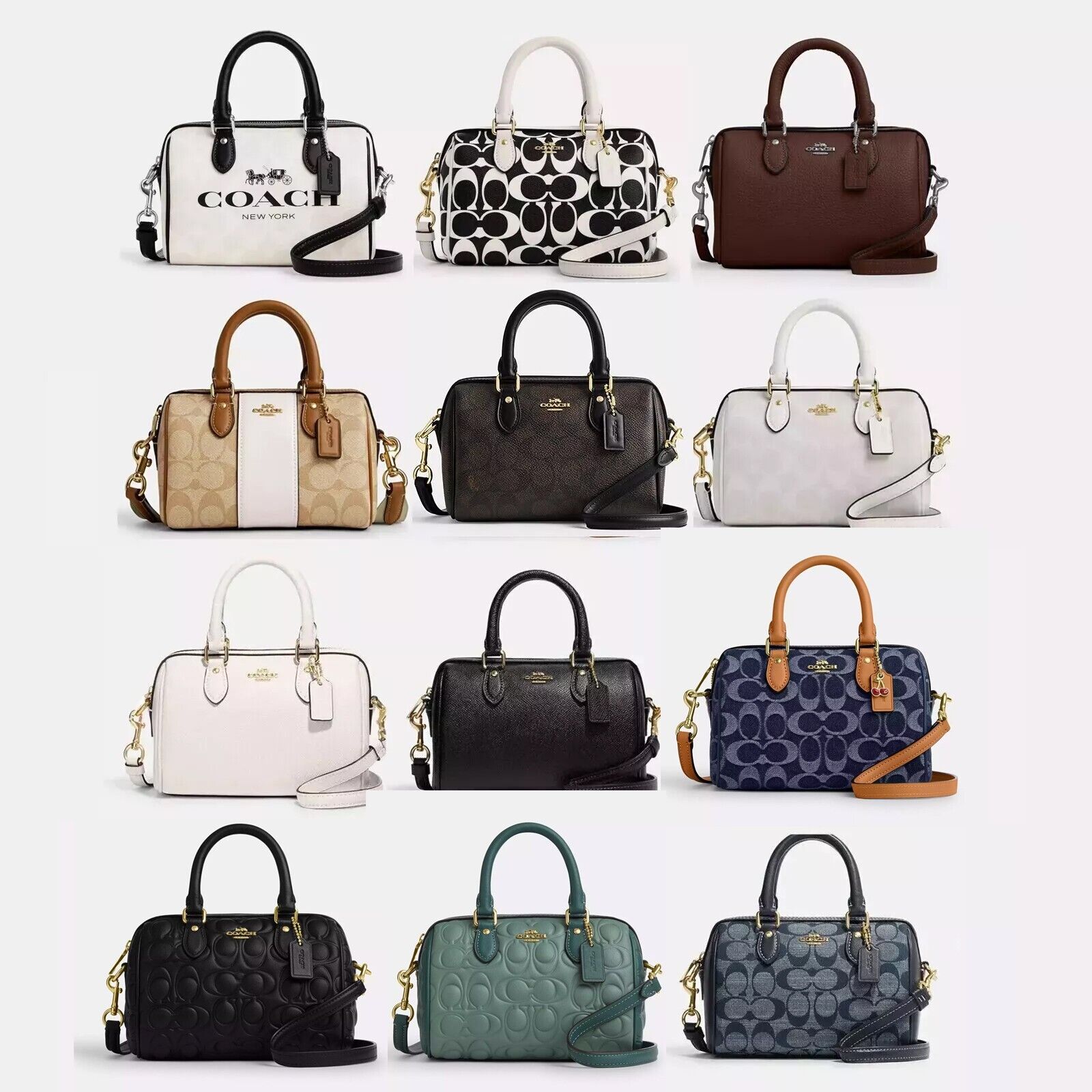 NWT Coach Mini Rowan Crossbody/Satchel In Blocked Signature NWT Coach Mini Rowan Crossbody/Satchel In Blocked Signature