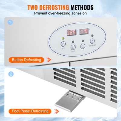 VEVOR Fried Ice Cream Machine Ice Roll Maker 17.7x17.7" 2 Pans Yogurt Roll Maker