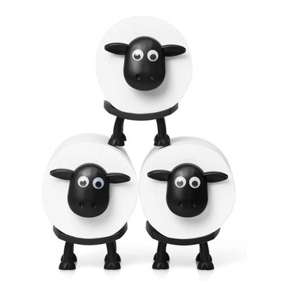 3Pcs FUNNY SHEEP TOILET PAPER HOLDER QUIRKY BATHROOM DECOR LOO ROLL STORAGE