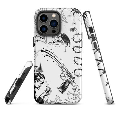Goth, edgy phone case iphone case, iphone 14, 13, Tough
