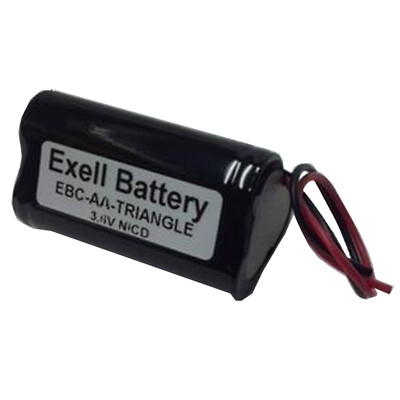 Exell 3.6V 1000mAH (3xAA, 3.6Wh, Triangle)  NiCD Battery Pack with Wire Leads