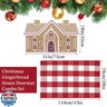 FuWeave 2 Pcs Christmas Doormats with Outdoor Rug Gingerbread Door Mat Combo Set 100% Coir Welcome Mat and 27.5
