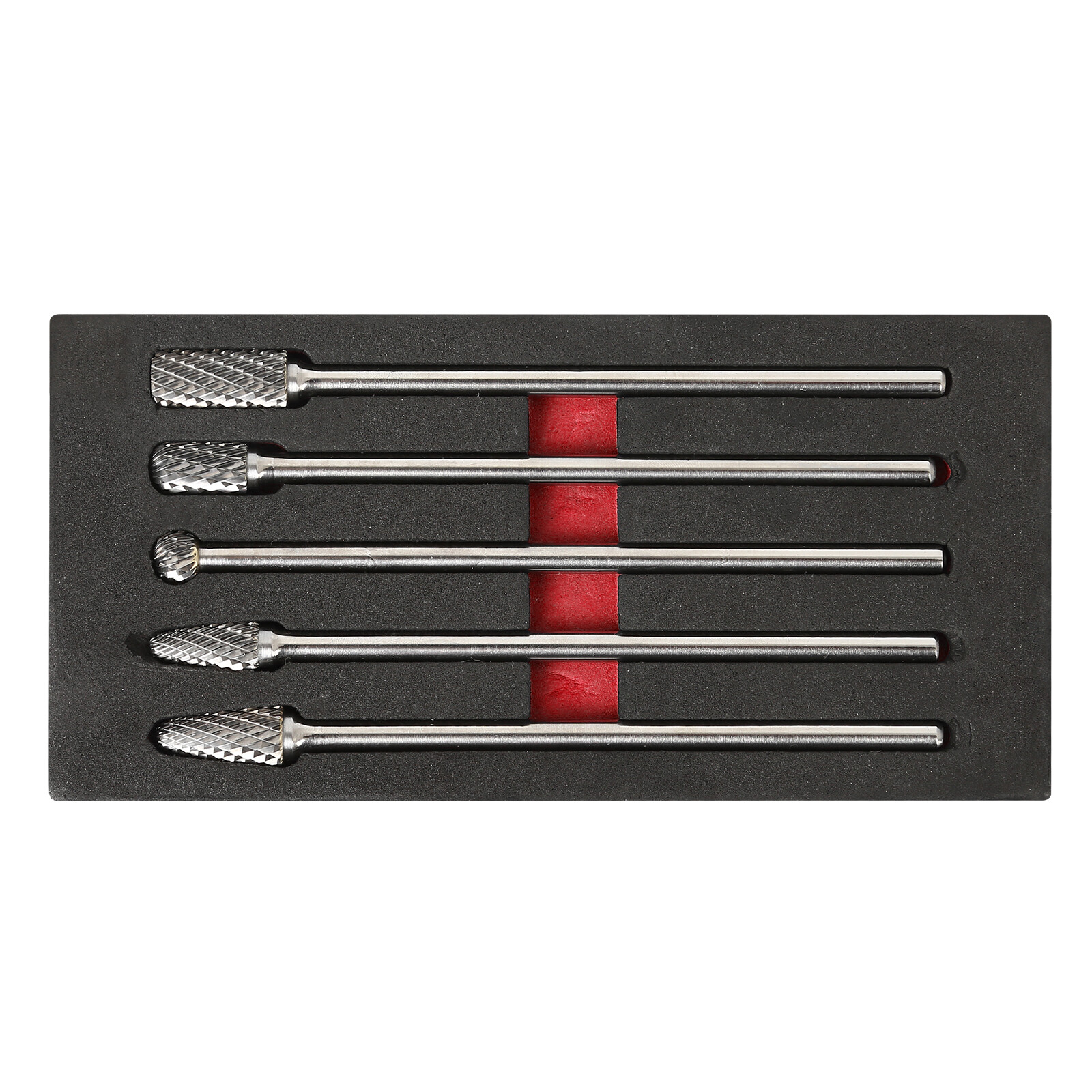 Carbide Burrs Set 5pcs JESTUOUS 1/4 Inch Shank