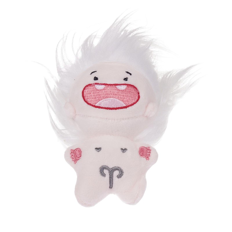 1 * Funny Plush Toys 12 Constellations Cotton Doll with Colored Hair Pendant