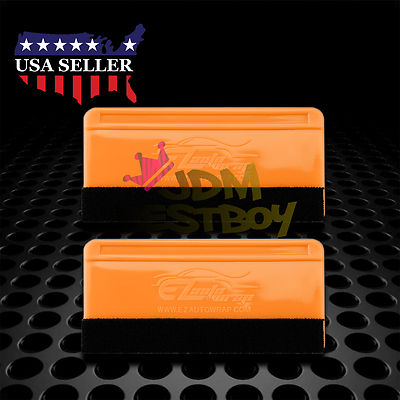 2x Mini Felt Edge Squeegee Scraper Vinyl Wrap Decal Sticker Application Car Tool
