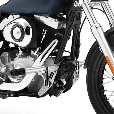Chrome 1 1/4'' Highway Engine Guard Crash Bar For Harley Dyna Mid Control 06-17