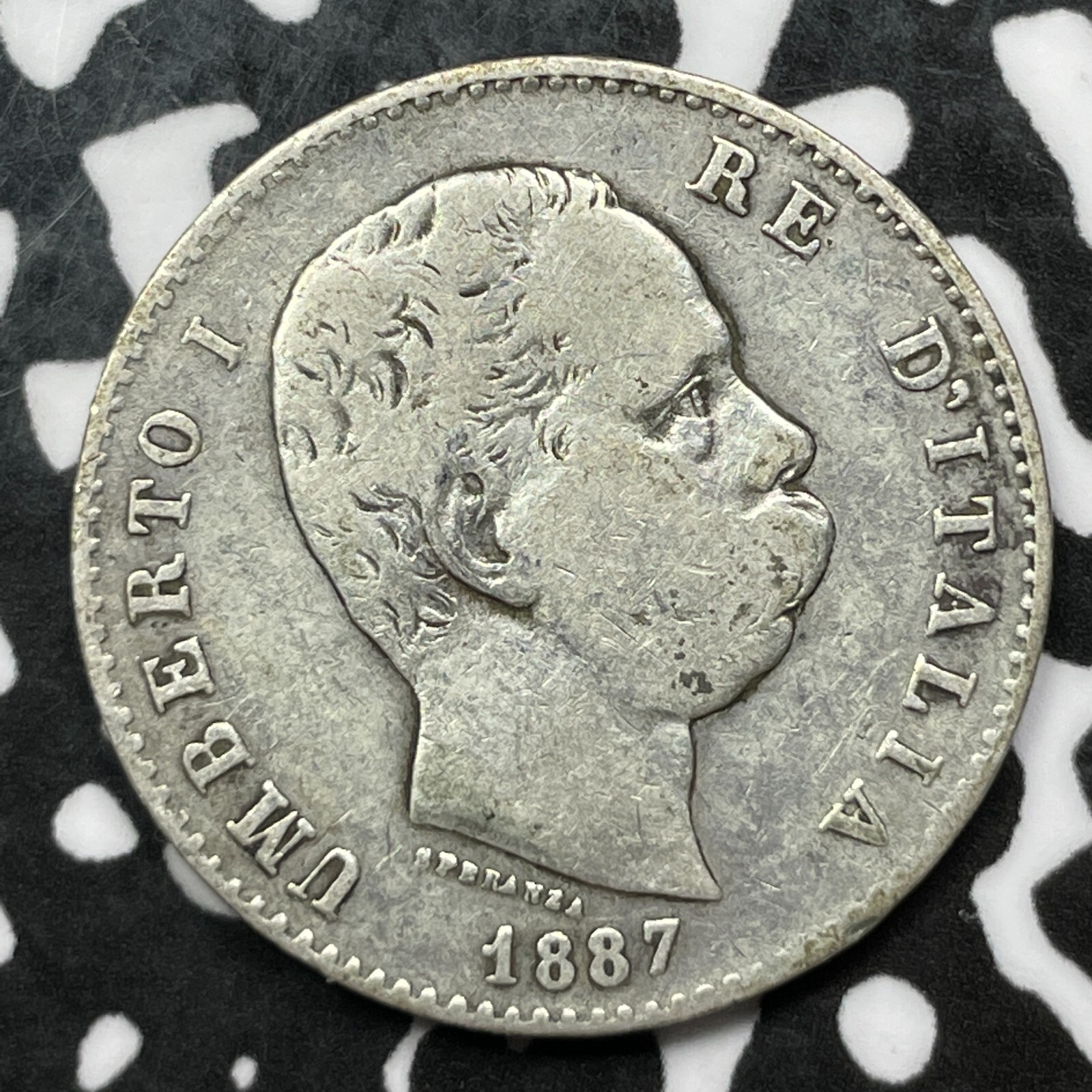 高鑑定　1887年 イタリア リラ PCGS MS63 高鑑定 1887年 イタリア リラ PCGS MS63 1887年 イタリア リラ