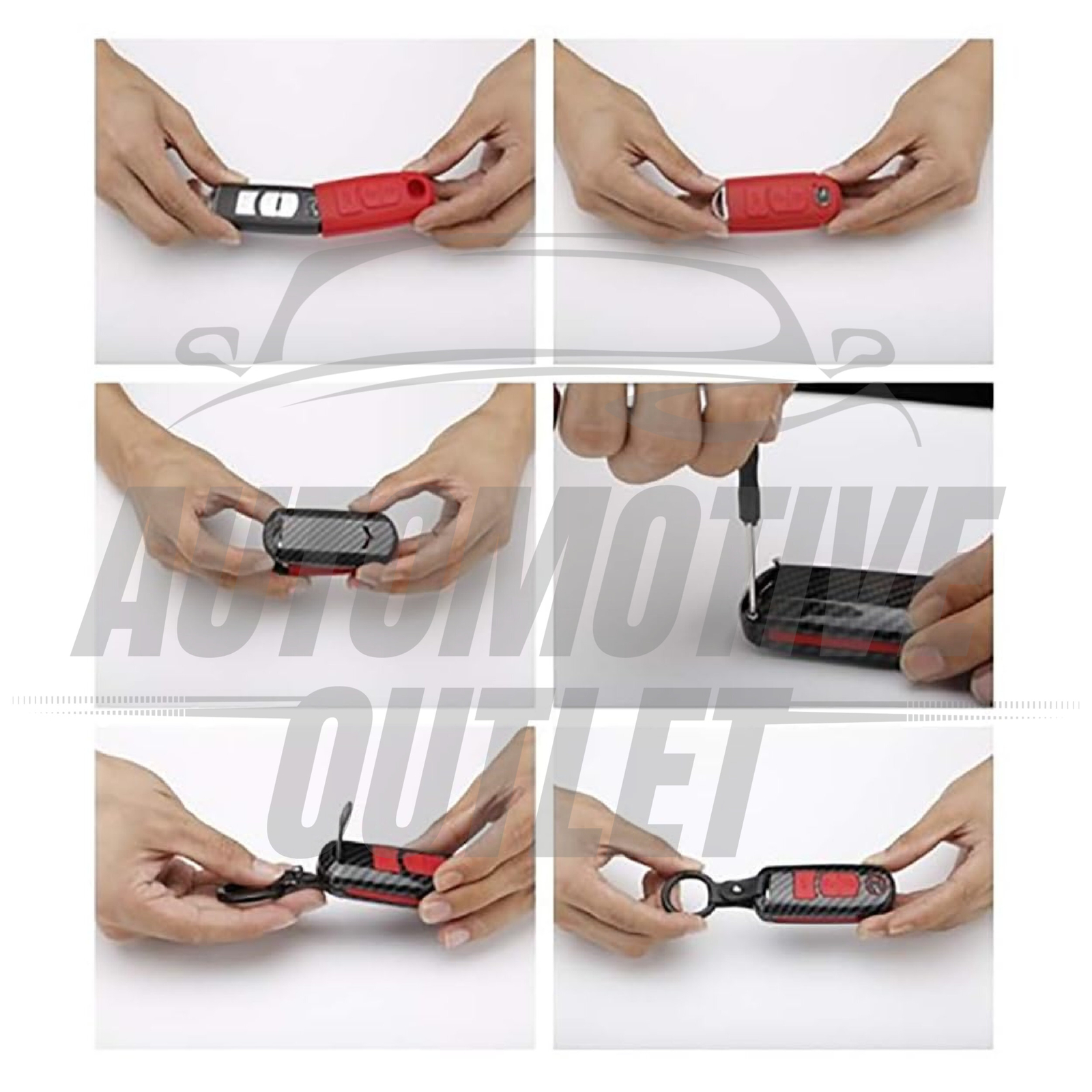 KEY CASE COVER SHELL REMOTE FOB CARBON BLACK FOR AUDI A4 A5 A6 A7 A8 Q3 Q5 S4 TT 10
