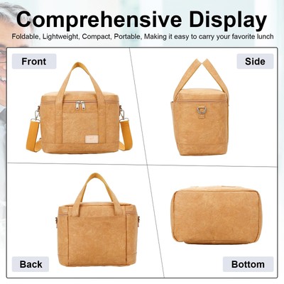 NOL Insulated Lunch Bags for Women Earth-yellow - Large Leakproof Insulated C...