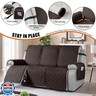 VANSOFY Waterproof Recliner Couch Covers, Sofa Covers 1-Piece Washable Reclining Sofa Cover Non-Slip Furniture Protector with Elastic Straps Pocket for Dogs, Pets(Chocolate,3 Seater)