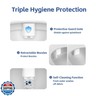Bidet Attachment for Toilet, Self-Cleaning Dual Retractable Nozzles Bidet, Non-Electric Adjustable Water Pressure for Hygienic Rear and Feminine Wash, Easy Installation Ultra-Slim (White)