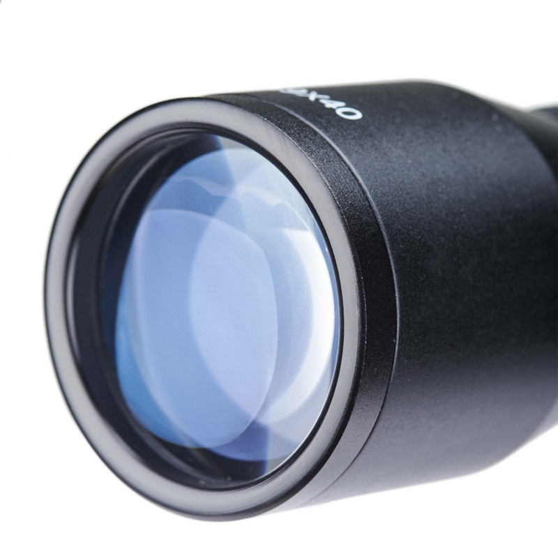 Pinty 3-9x40 Rifle Scope With Laser Sight & Torch - Tactical Reflex Cross Reticle, 150 Lumen, 20mm Rail