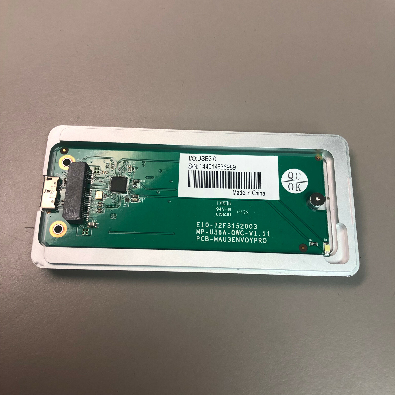 OWC Envoy Pro Portable Enclosure Bus-Powered, USB 3.1, for MacBook Pro or PC