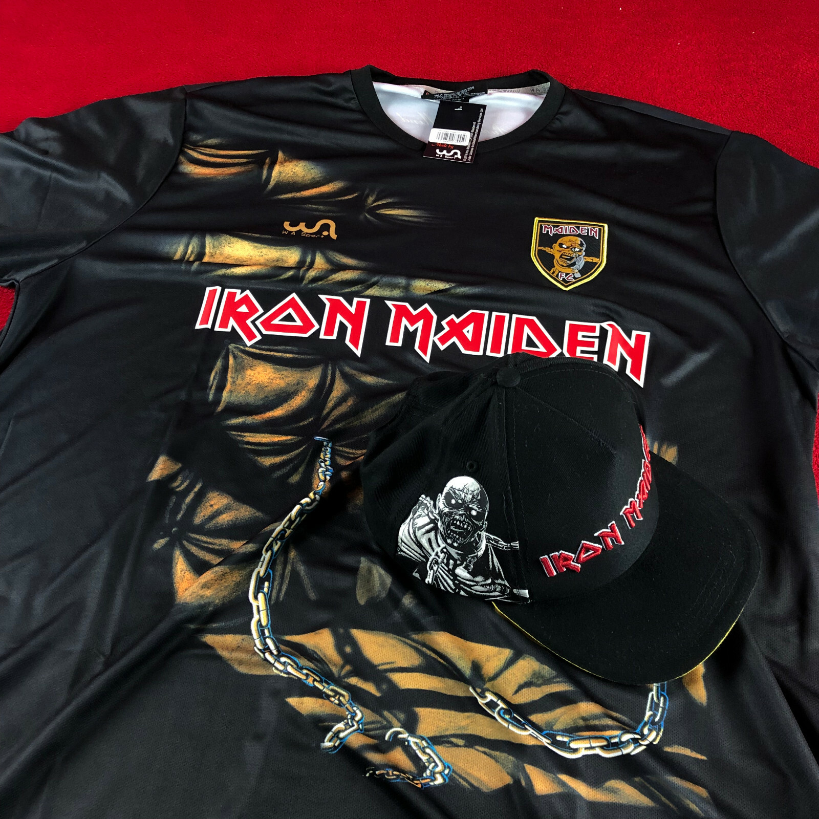 IRON MAIDEN   サッカーシャツ Rare Vintage Iron Maiden Shirt Long Sleeve Hockey Soccer