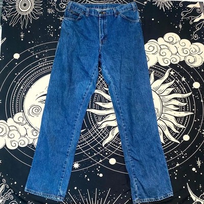 Dickies Straight Jeans Men's 34x32 Blue Cotton Denim Casual Outdoor Workwear