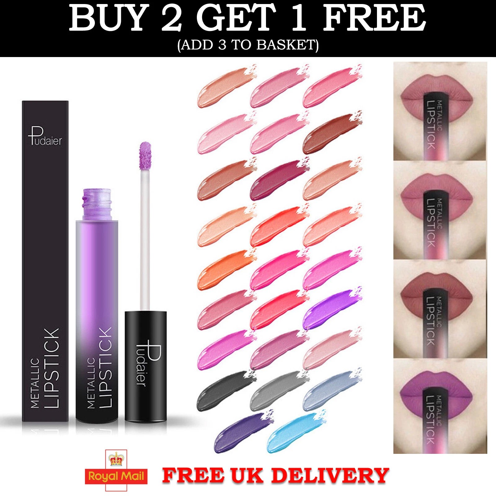 Pudaier Matte Ink Liquid Lipstick Long Lasting Lip Gloss - 26 Shades