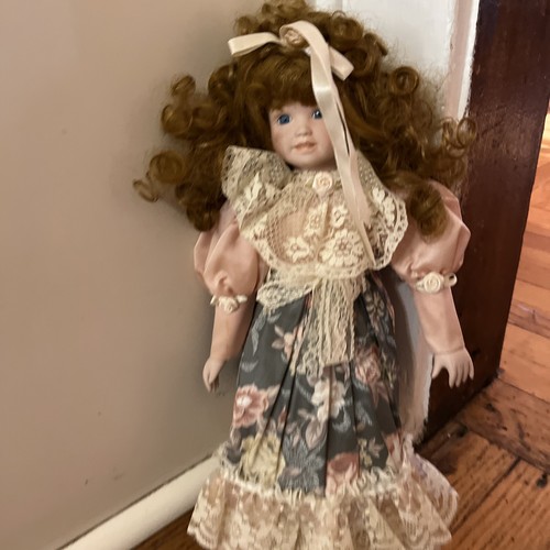 vtg porcelain doll 14” sc4kk | eBay