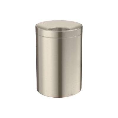 Universal Circular Waste Bin 10-inch Waste Bin in Brushed Nickel, 42872820