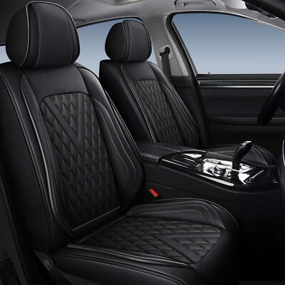 For JEEP Wrangler 4-Door 2008-2024 Car 2/5Pcs Seat Covers Protector PU Leather