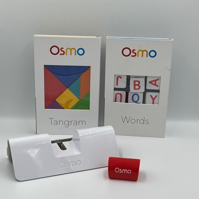 Osmo Educational Base for iPad iPhone & 2 Genius Kits Words Tangram