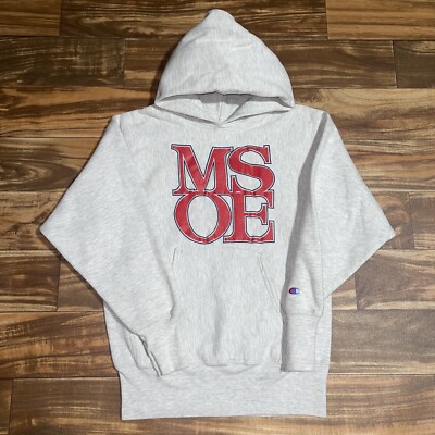 Vintage MSOE Champion Reverse Weave Milwaukee School Of Engineering Hoodie RARE