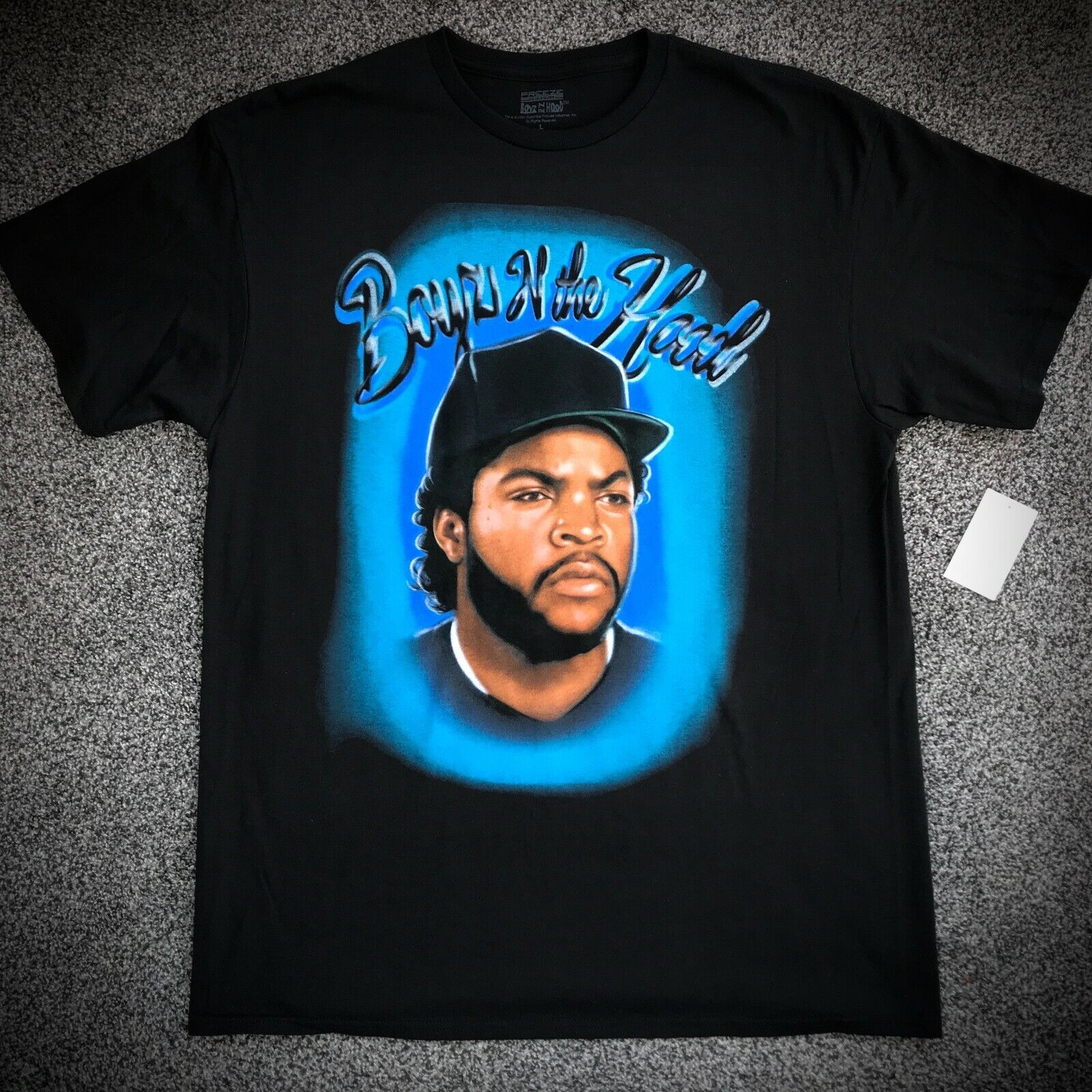 BOYZ N THE HOOD T-SHIRT black retro 90s airbrush movie ice BOYZ N THE HOOD T-SHIRT black retro 90s airbrush movie ice