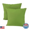 idee-home Outdoor Pillows with Inserts Included, Patio Outside Square Pillows Waterproof Set of 2, 18 x 18 inch Green