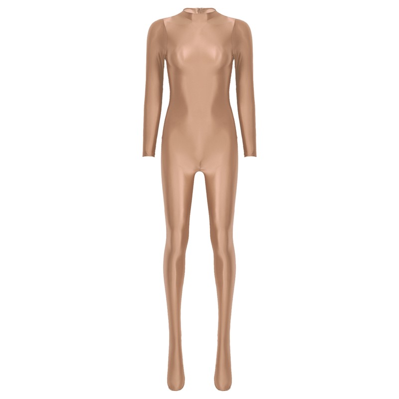 Donna Bodystocking Olio Calze Corpo Lucido Lucido Italia