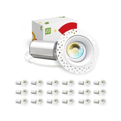 ASD Trimless Gimbal 2 Inch LED Recessed Lighting, 8W Ceiling Eyeball Light Fi...
