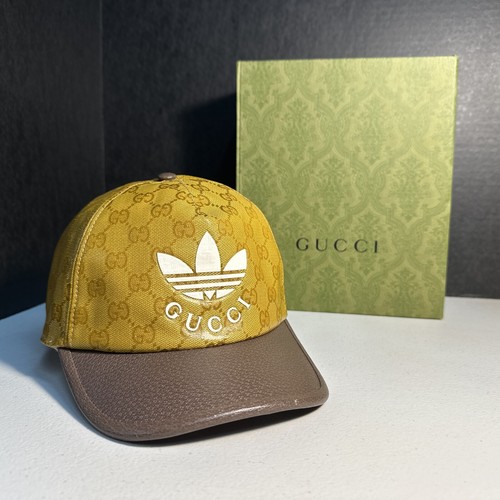 Gucci GG キャップ　XLサイズ Gucci Baseball Cap X Adidas GG Print Brown 696475 4HAP2 Size