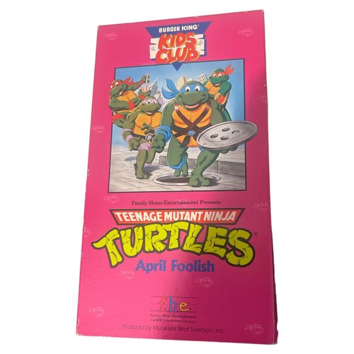 Teenage Mutant Ninja Turtles VHS April Foolish 1990 Burger